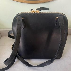 Black Portland Leather Luna Crossbody Bag